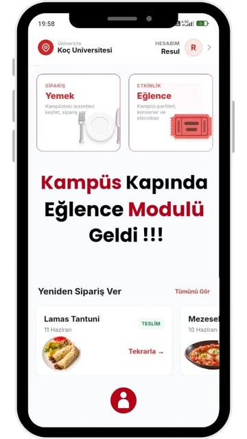 Kampüs Kapında Eğlence Modülü geldi